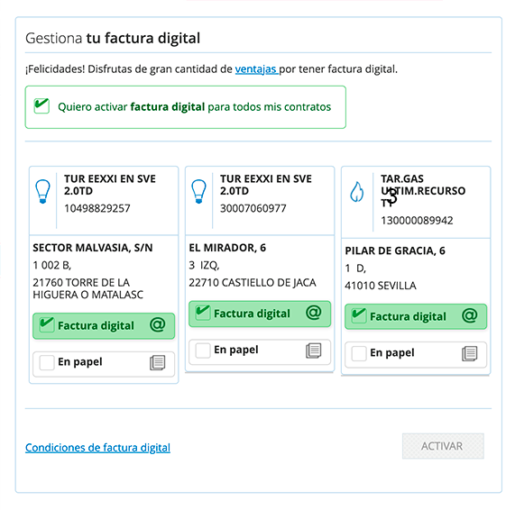 Factura Digital en PC Energía XXI