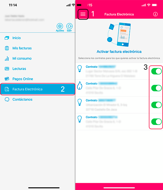 Factura Digital en Móvil Energía XXI
