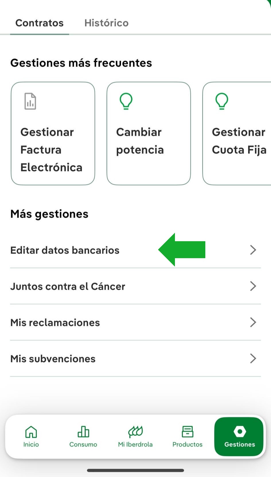 Área de Clientes Iberdrola versión escritorio