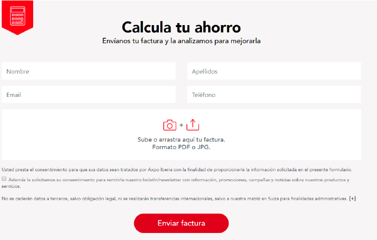 Calcula tu ahorro Axpo Calcula tu ahorro Axpo