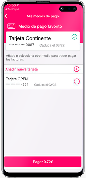 Pagar Factura Energía XXI App Móvil