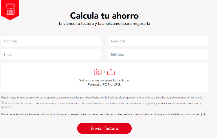 Calcula tu ahorro Axpo