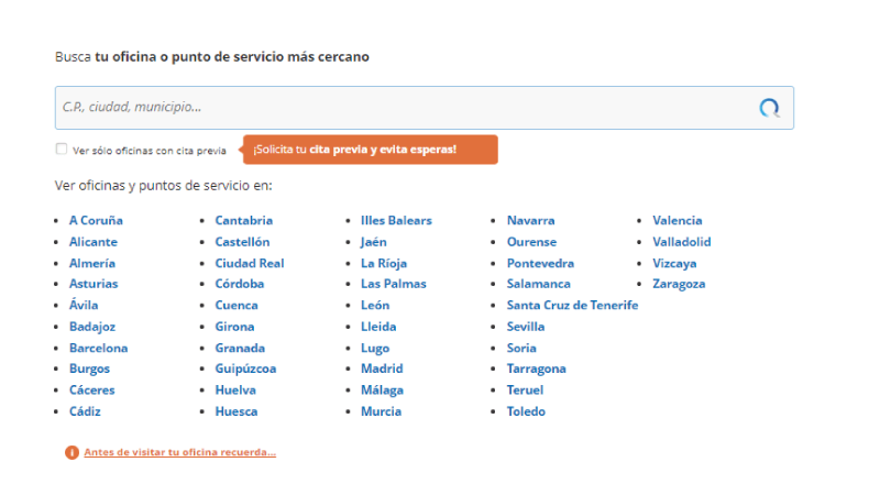 como buscar oficinas endesa