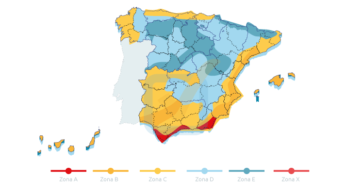 Mapa zona climática ayuda bono social Endesa